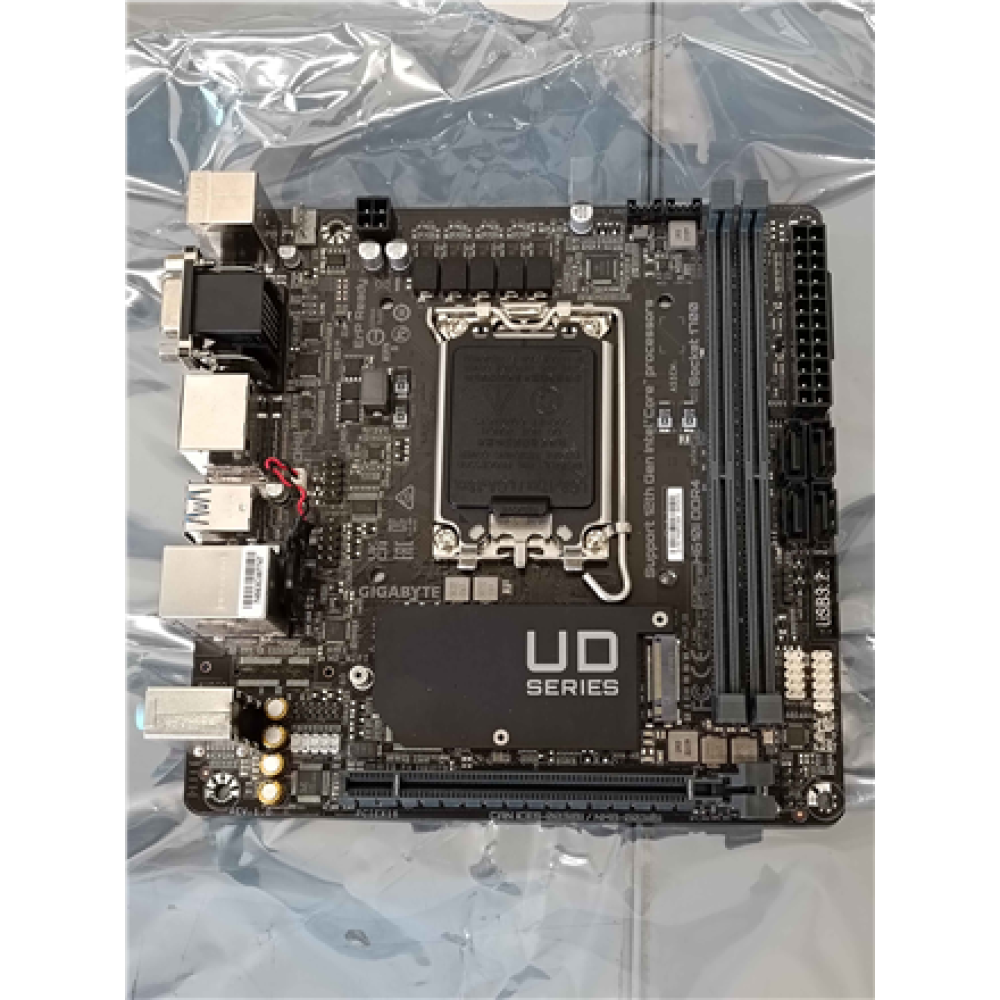 SALE OUT. Gigabyte , H610I DDR4 1.0 M/B , Processor family Intel , Processor socket LGA1700 , DDR4 DIMM , Memory slots 2 , Supported hard disk drive interfaces SATA, M.2 , Number of SATA connectors 4 , Chipset Intel H610 Express , Mini-ITX , REFURBISHED W