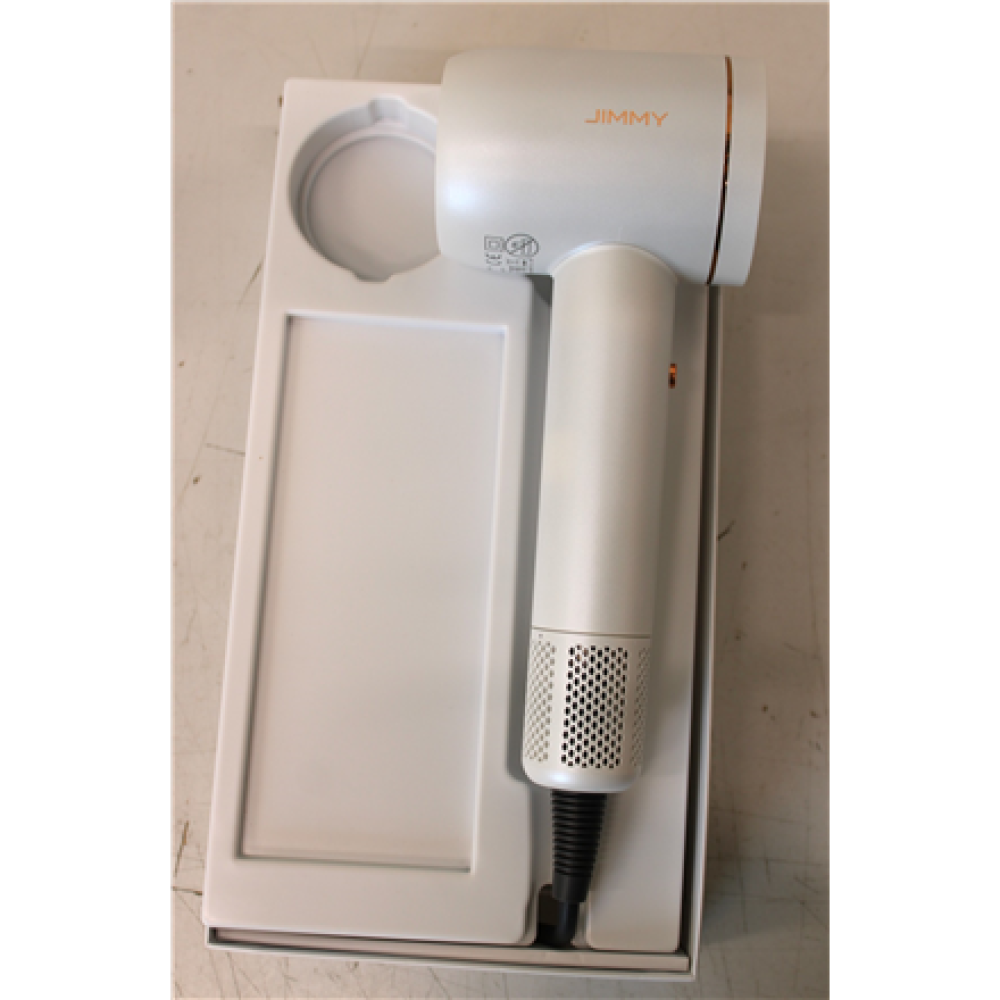 SALE OUT. Jimmy Hair Dryer F7 , SALE OUT. SALE OUT. Jimmy Hair Dryer , F7 , 1600 W , Number of temperature settings 3 , Ionic function , USED, SCRATCHED, WITHOUT DRYING NOZZLE, MANUAL , Warranty 3 month(s)
