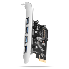 AXAGON PCI-Express card with four external USB-A 5Gbps ports , PCEU-430RS