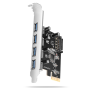AXAGON PCI-Express card with four external USB-A 5Gbps ports , PCEU-430RS