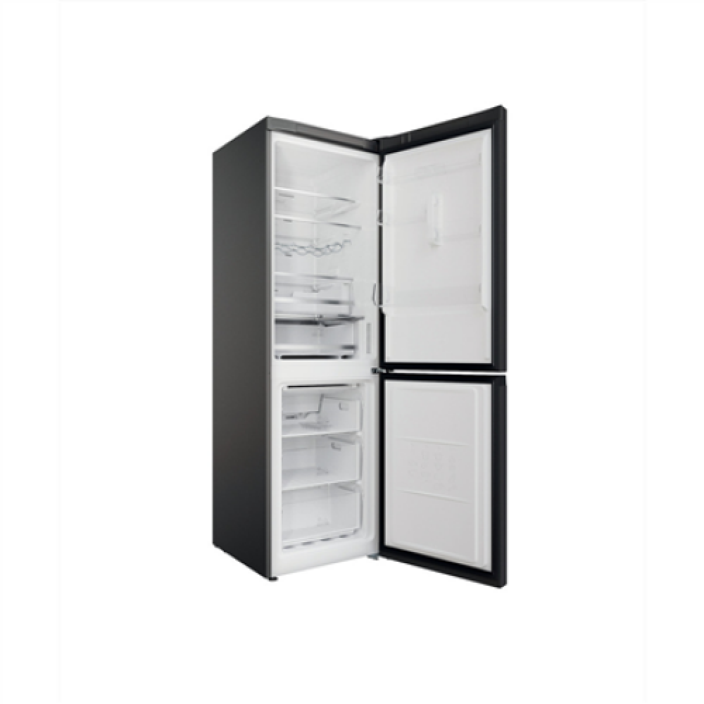 Hotpoint , Refrigerator , HAFC8 TO32SK , Energy efficiency class E , Free standing , Combi , Height 191.2 cm , No Frost system , Fridge net capacity 231 L , Freezer net capacity 104 L , Display , 40 dB , Silver Black