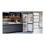 Hotpoint , HAFC8 TO32SK , Refrigerator , Energy efficiency class E , Free standing , Combi , Height 191.2 cm , No Frost system , Fridge net capacity 231 L , Freezer net capacity 104 L , Display , 40 dB , Silver Black