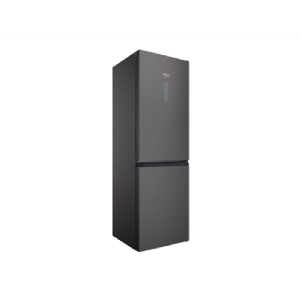 Hotpoint , Refrigerator , HAFC8 TO32SK , Energy efficiency class E , Free standing , Combi , Height 191.2 cm , No Frost system , Fridge net capacity 231 L , Freezer net capacity 104 L , Display , 40 dB , Silver Black