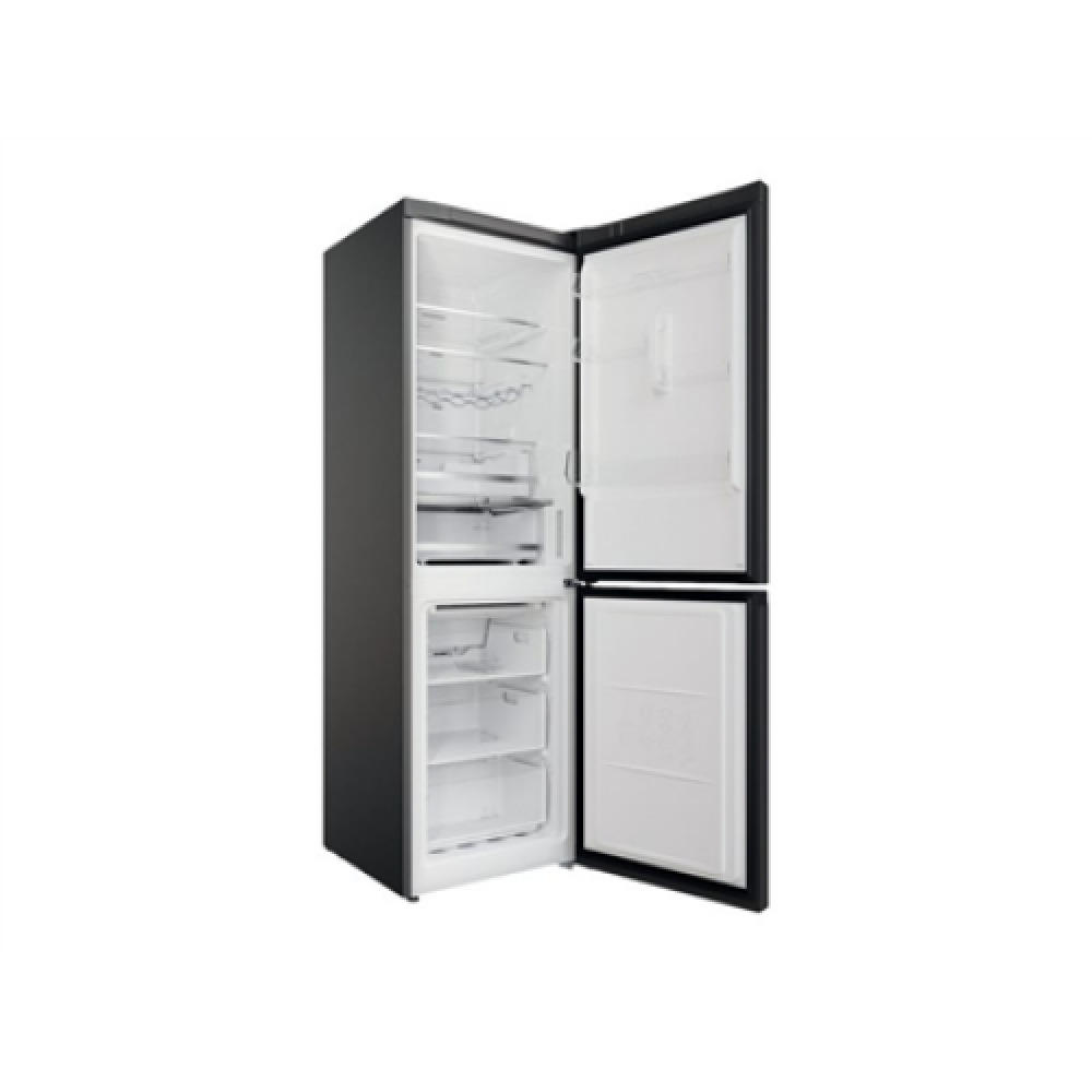 Hotpoint , Refrigerator , HAFC8 TO32SK , Energy efficiency class E , Free standing , Combi , Height 191.2 cm , No Frost system , Fridge net capacity 231 L , Freezer net capacity 104 L , Display , 40 dB , Silver Black