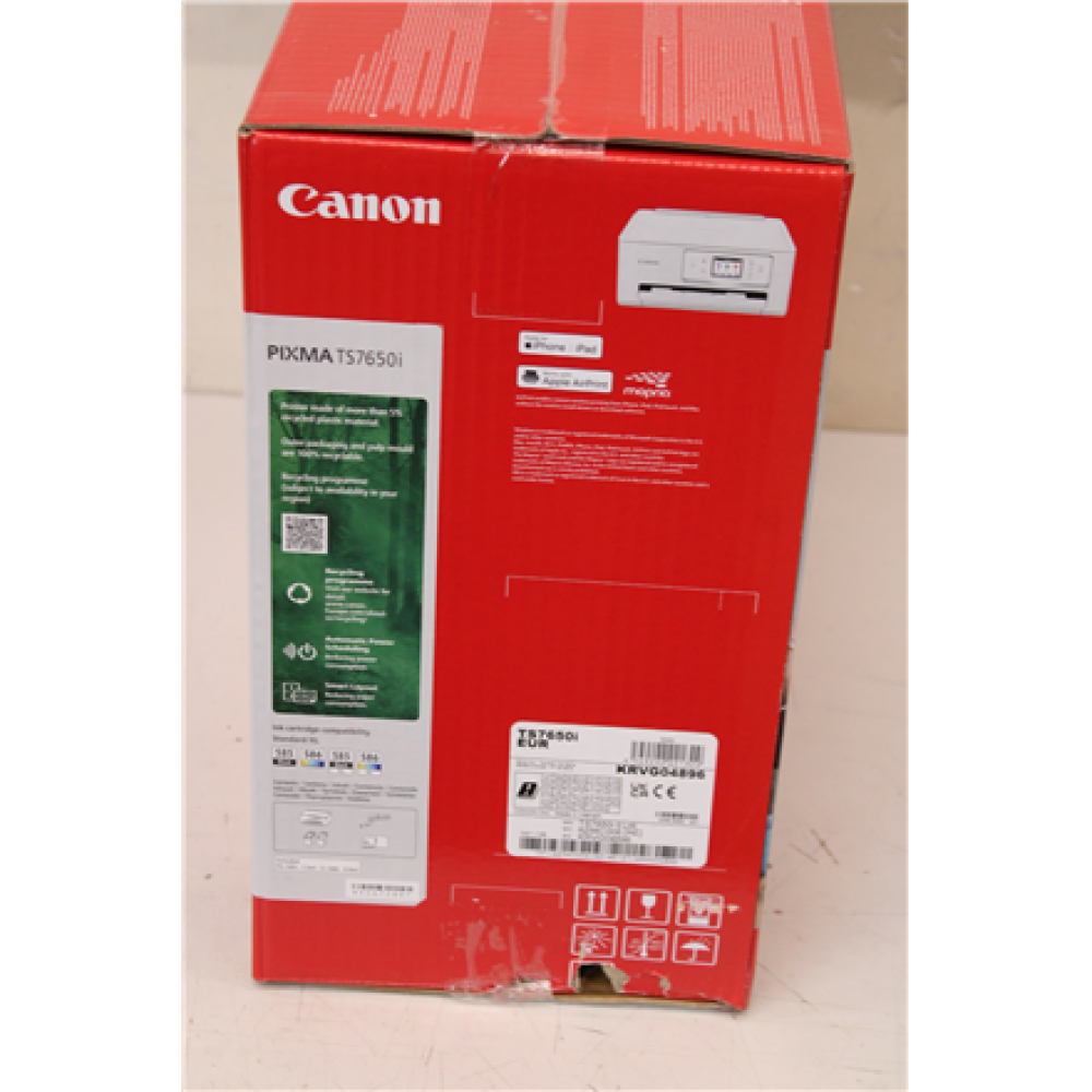 SALE OUT. Canon Multifunctional printer , PIXMA TS7650i , Inkjet , Colour , A4 , Wi-Fi , White , DAMAGED PACKAGING