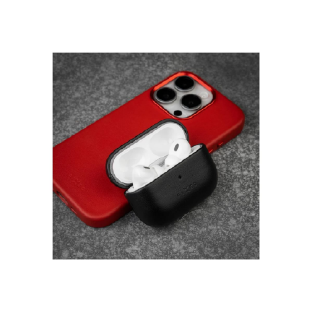 Fixed , Earbuds Case with MagSafe Support , Apple AirPods Pro 2/Pro 2 (USB-C) , Black , Leather