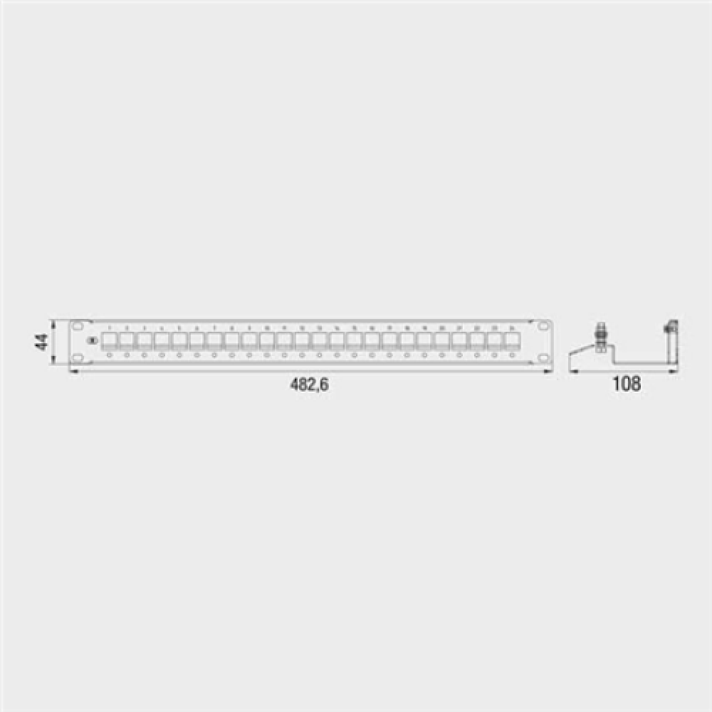 Rutenbeck Patch panel for modules PP-UM A-24/1 Tool
