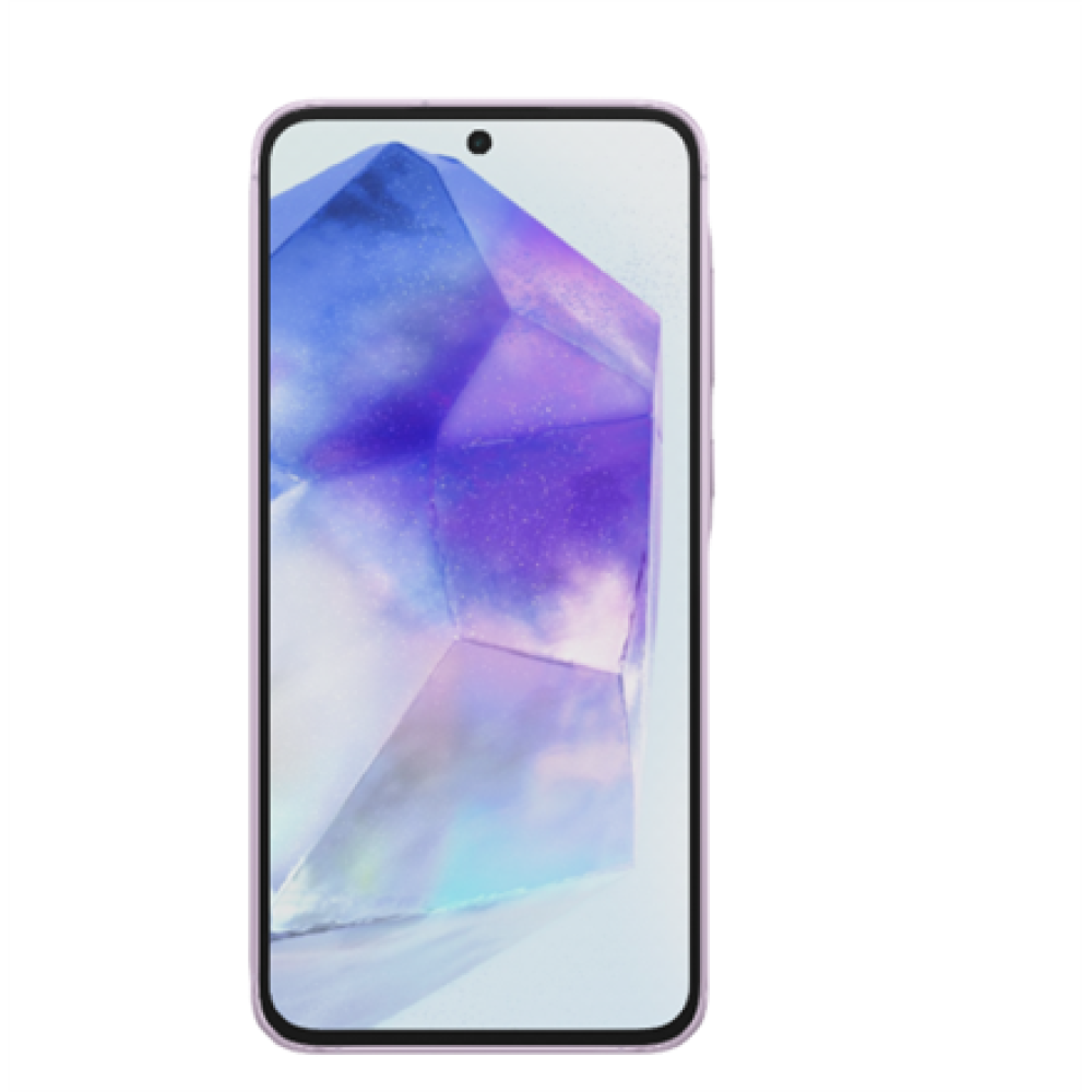 Samsung , Galaxy , A55 (A556) , Lilac , 6.6 , Super AMOLED , 1080 x 2340 pixels , Internal RAM 8 GB , 256 GB , microSDXC , Dual SIM , 4G , 5G , Main camera resolution 50+12+5 MP , Secondary camera resolution 32 MP , Android , 14 , 5000 mAh