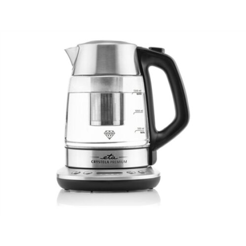 ETA , Kettle , Crystela Premium ETA915390000 , Electric , 2200 W , 1.5 L , Glass , 360° rotational base , Stainless steel/Glass
