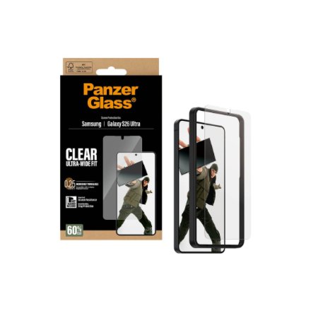 PanzerGlass Screen Protector Samsung New Galaxy S26 Ultra , Ultra-Wide Fit w. EasyAligner , PanzerGlass