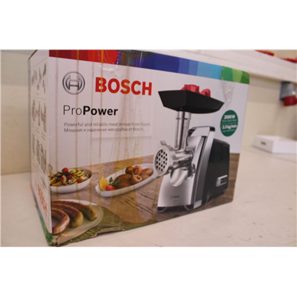 SALE OUT. Bosch Meat Grinder , MFW67440 ProPower , Black , 2000 W , Number of speeds 1 , Throughput (kg/min) 3.5 , DAMAGED PACKAGING