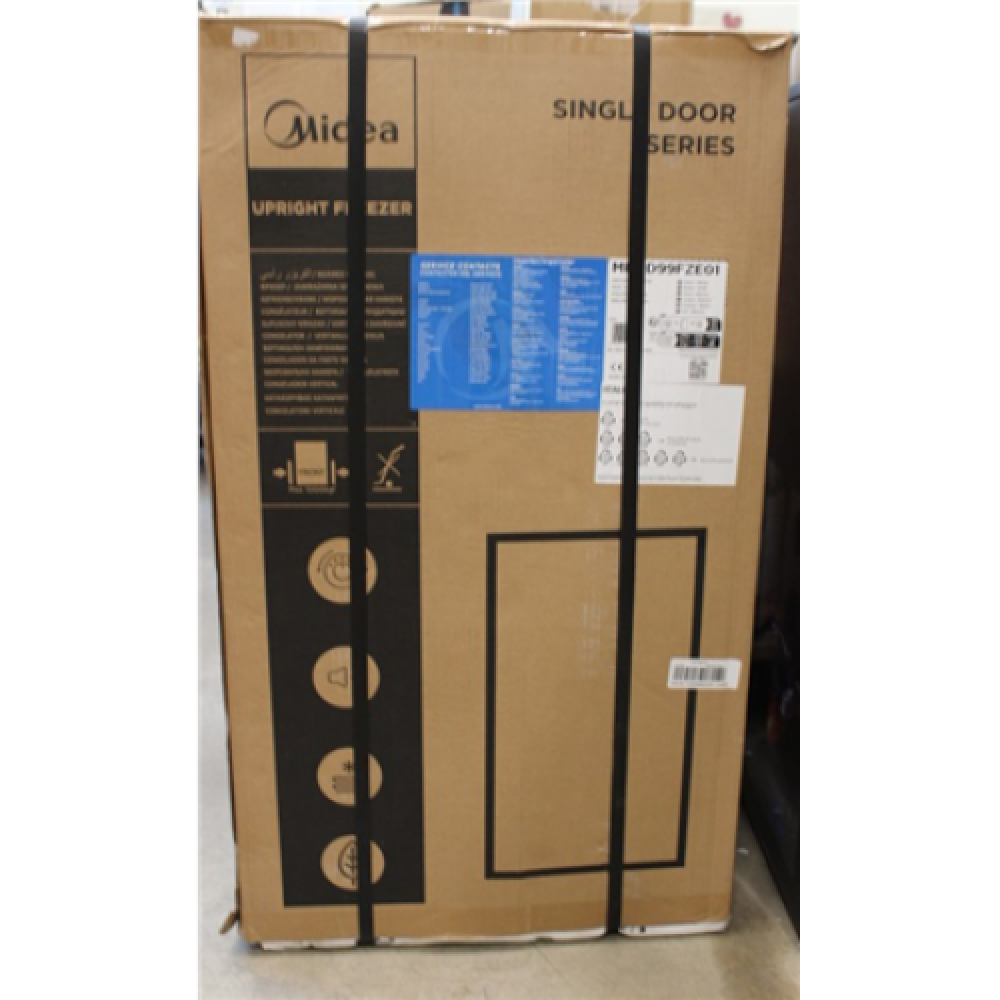 SALE OUT. SALE OUT. Midea MDRD99FZE01 Freezer, E, Free standing, Height 84,5 cm, Freezer net 60L, White, DAMAGED PACKAGING, DENTS ON DOOR, SCRATCHED INSIDE FRAME , Midea , Freezer , MDRD99FZE01 , Energy efficiency class E , Upright , Free standing , Heigh