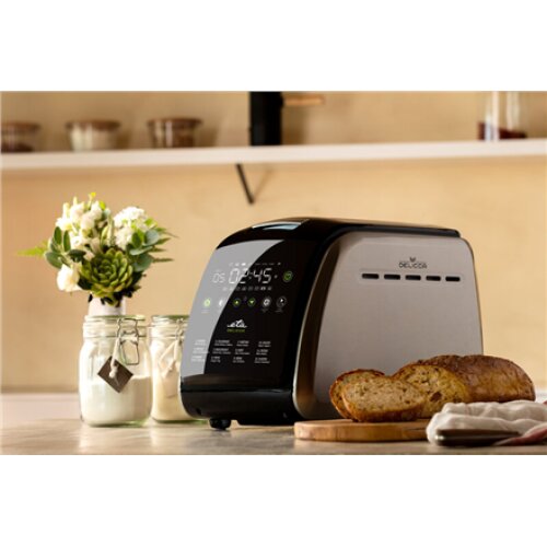 ETA , Bread maker , Delicca II ETA714990030 , Power 850 W , Number of programs 12 , Display Yes , Black/Stainless steel