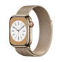 Apple Watch Series 8 GPS + Cellular MNJF3EL/A Smart watches GPS (satellite) Retina LTPO OLED Touchscreen 41mm Waterproof Bluetooth Water-resistant, Dust-resistant, Crack-resistant Wi-Fi Gold