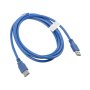 Lanberg Lanberg USB-A 3.0 Cable, 1.8 m , CA-US3E-10CC-0018-B , USB Type-A to USB Type-A
