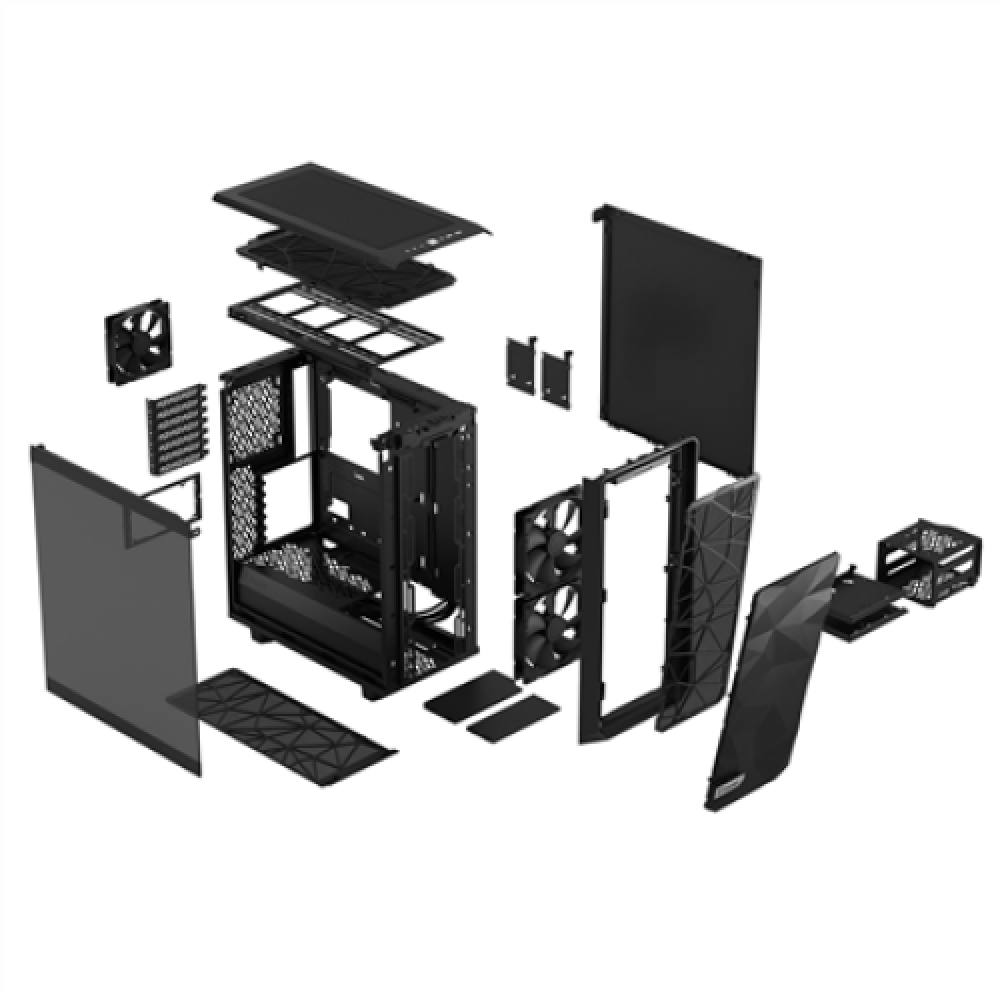 Fractal Design , Meshify 2 Compact Light Tempered Glass , Black , ATX