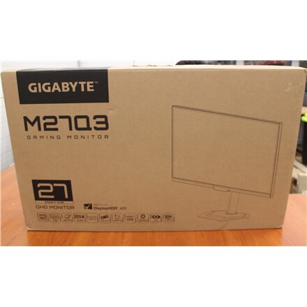 SALE OUT. Gigabyte , G27Q2 EK , 27 , SS IPS , QHD , 16:9 , 200 Hz , 0.5 ms , 2560 x 1440 pixels , 350 cd/m² , HDMI ports quantity 2 , Black , Warranty 3 month(s) , REFURBISHED, WITHOUT ORIGINAL PACKAGING AND ACCESSORIES, ONLY POWER CABLE INCLUDED