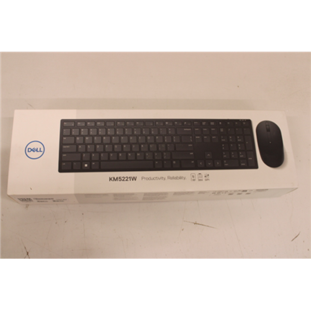 SALE OUT. Dell Keyboard and Mouse KM5221W Pro Wireless US International (RTL BOX) , Dell , Pro Keyboard and Mouse (RTL BOX) , KM5221W , Keyboard and Mouse Set , Wireless , Batteries included , US , REFURBISHED , Black , Wireless connection