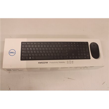 SALE OUT. , SALE OUT. Dell , Pro Keyboard and Mouse (RTL BOX) , KM5221W , Keyboard and Mouse Set , Wireless , Batteries included , US , REFURBISHED , Black , Wireless connection