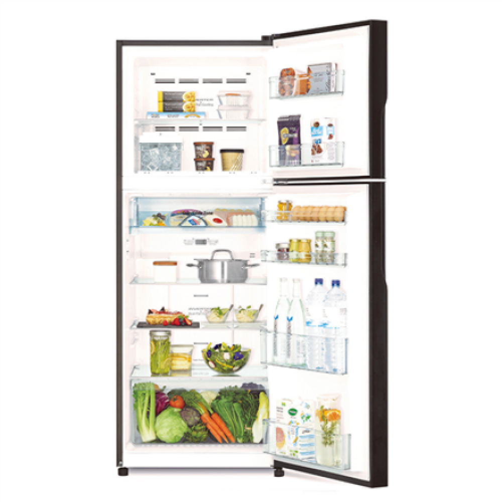 Hitachi Refrigerator R-VX441PRU9-1 (BSL) Energy efficiency class E, Free standing, Double Door, Height 169.5 cm, No Frost system, Fridge net capacity 265 L, Freezer net capacity 101 L, 40 dB, Brilliant Silver