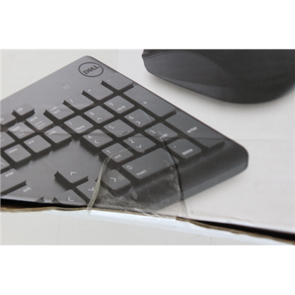 SALE OUT. , Dell , Keyboard and Mouse , KM3322W , Keyboard and Mouse Set , Wireless , Batteries included , Wireless connection , US , Black , DAMAGED PACKAGING