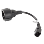 Lanberg , IEC 320 C14 to Schuko Adapter Cable for UPS , CA-C14E-10CC-0018-BK