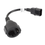 Lanberg , IEC 320 C14 to Schuko Adapter Cable for UPS , CA-C14E-10CC-0018-BK