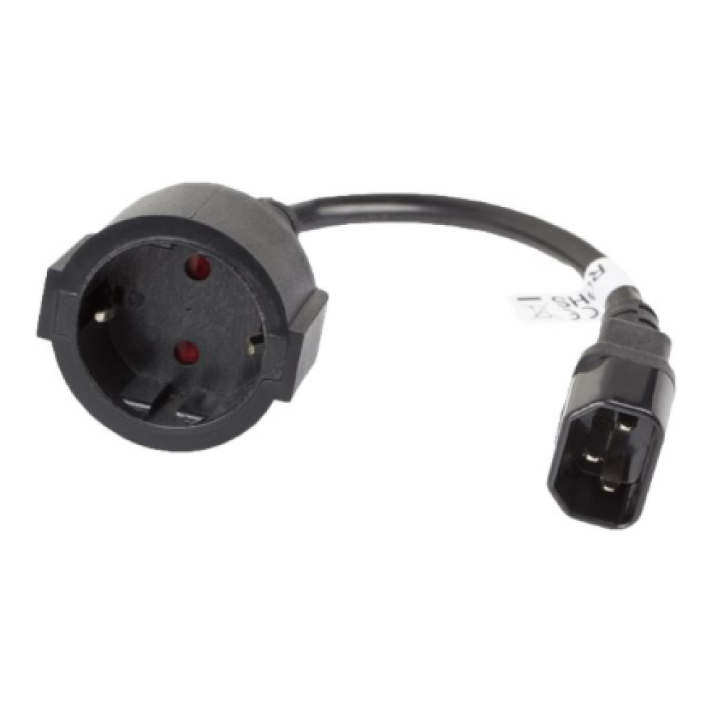Lanberg , IEC 320 C14 to Schuko Adapter Cable for UPS , CA-C14E-10CC-0018-BK