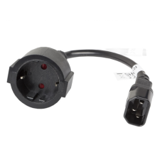 Lanberg , IEC 320 C14 to Schuko Adapter Cable for UPS , CA-C14E-10CC-0018-BK