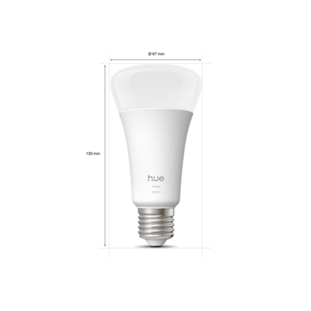 Philips Hue W 1600 A67 1P EU , E27 , 13.5 W , Soft white light , Bluetooth and Zigbee