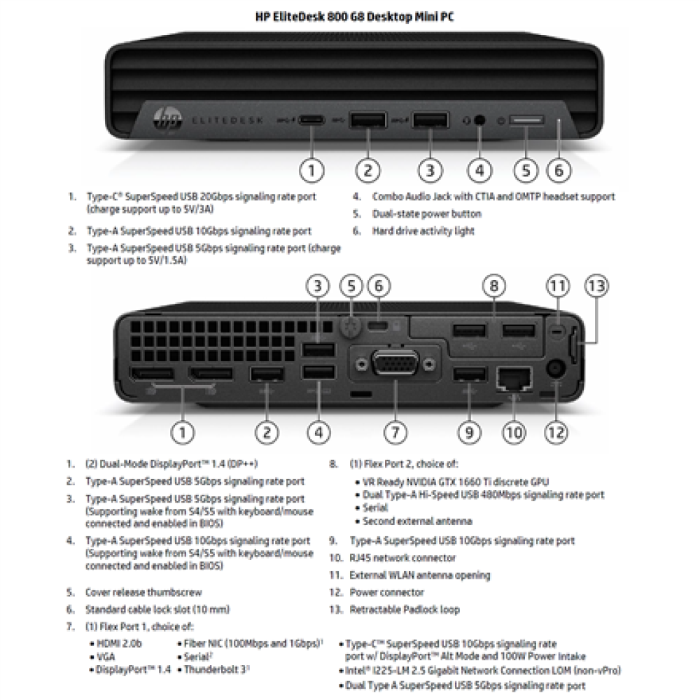 HP Renewed Grade A , EliteDesk 800 G8 , Intel Core i5 , i5-11500T , 16 GB , SSD , 256 GB , Intel UHD Graphics 750 , Windows 11 Pro