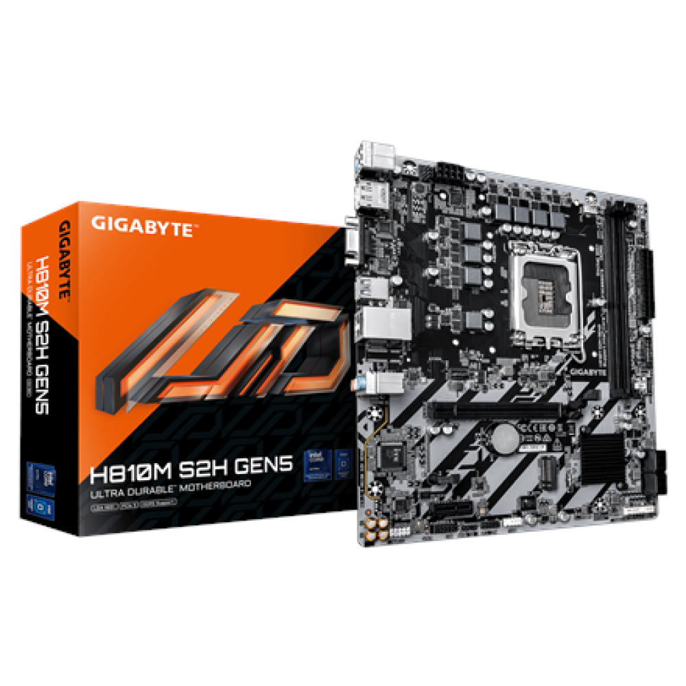 Gigabyte H810M S2H GEN5 , Processor family Intel , Processor socket LGA1851 , DDR5 , Supported hard disk drive interfaces SATA, M.2 , Number of SATA connectors 4