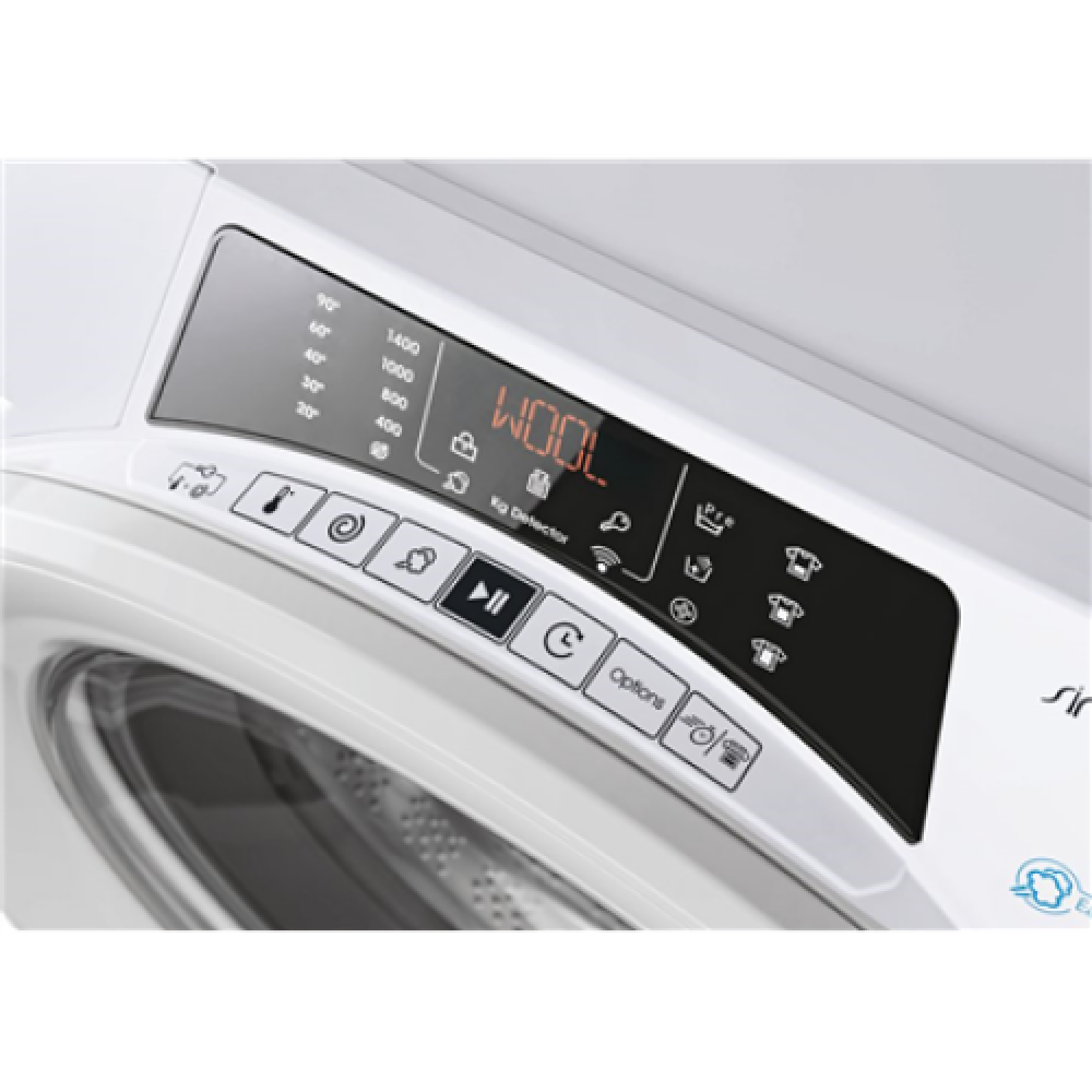 Candy , RO 14104DWME/1-S , Washing Machine , Energy efficiency class A , Front loading , Washing capacity 10 kg , 1400 RPM , Depth 58 cm , Width 60 cm , Display , TFT , Steam function , Wi-Fi , White
