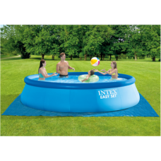 Intex Easy Set Pool Set with Filter Pump, Safety Ladder, Ground Cloth, Cover Blue, Age 6+, 457x107 cm