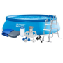 Intex , Easy Set Pool Set with Filter Pump, Safety Ladder, Ground Cloth, Cover , Blue