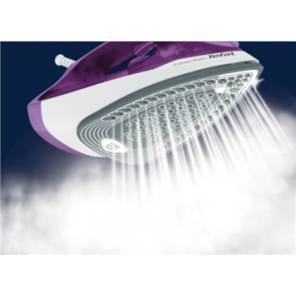 TEFAL FV2836E0 , Steam Iron , 2400 W , Water tank capacity 270 ml , Continuous steam 35 g/min , Steam boost performance 165 g/min , Purple/White