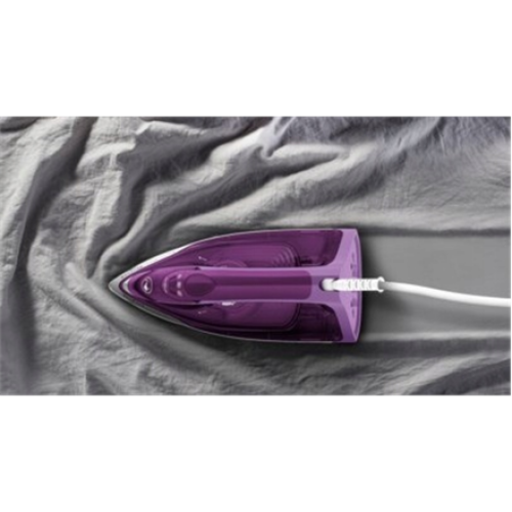 TEFAL FV2836E0 , Steam Iron , 2400 W , Water tank capacity 270 ml , Continuous steam 35 g/min , Steam boost performance 165 g/min , Purple/White