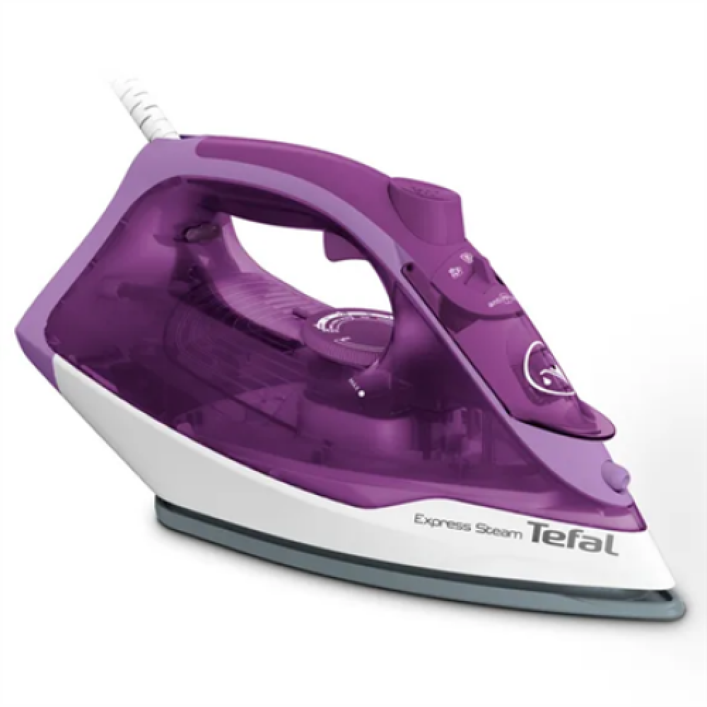 TEFAL FV2836E0 , Steam Iron , 2400 W , Water tank capacity 270 ml , Continuous steam 35 g/min , Steam boost performance 165 g/min , Purple/White
