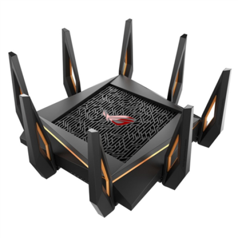 GT-AX11000 Tri-band WiFi Gaming Router , ROG Rapture , 802.11ax , 4804+1148 Mbit/s , 10/100/1000 Mbit/s , Ethernet LAN (RJ-45) ports 4 , Mesh Support Yes , MU-MiMO No , No mobile broadband , Antenna type 8xExternal , 2 x USB 3.1 Gen 1