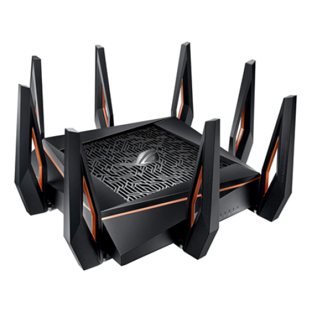 GT-AX11000 Tri-band WiFi Gaming Router , ROG Rapture , 802.11ax , 4804+1148 Mbit/s , 10/100/1000 Mbit/s , Ethernet LAN (RJ-45) ports 4 , Mesh Support Yes , MU-MiMO No , No mobile broadband , Antenna type 8xExternal , 2 x USB 3.1 Gen 1