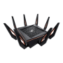 GT-AX11000 Tri-band WiFi Gaming Router , ROG Rapture , 802.11ax , 4804+1148 Mbit/s , 10/100/1000 Mbit/s , Ethernet LAN (RJ-45) ports 4 , Mesh Support Yes , MU-MiMO No , No mobile broadband , Antenna type 8xExternal , 2 x USB 3.1 Gen 1