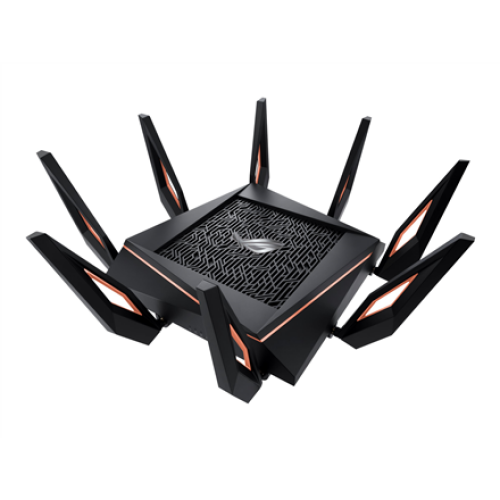 GT-AX11000 Tri-band WiFi Gaming Router , ROG Rapture , 802.11ax , 4804+1148 Mbit/s , 10/100/1000 Mbit/s , Ethernet LAN (RJ-45) ports 4 , Mesh Support Yes , MU-MiMO No , No mobile broadband , Antenna type 8xExternal , 2 x USB 3.1 Gen 1