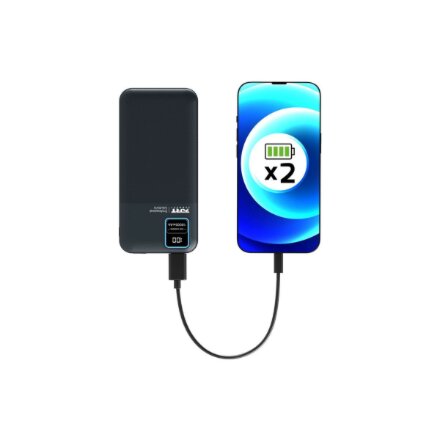 PORT CONNECT , External USB-C battery , 10000 mAh , Blue