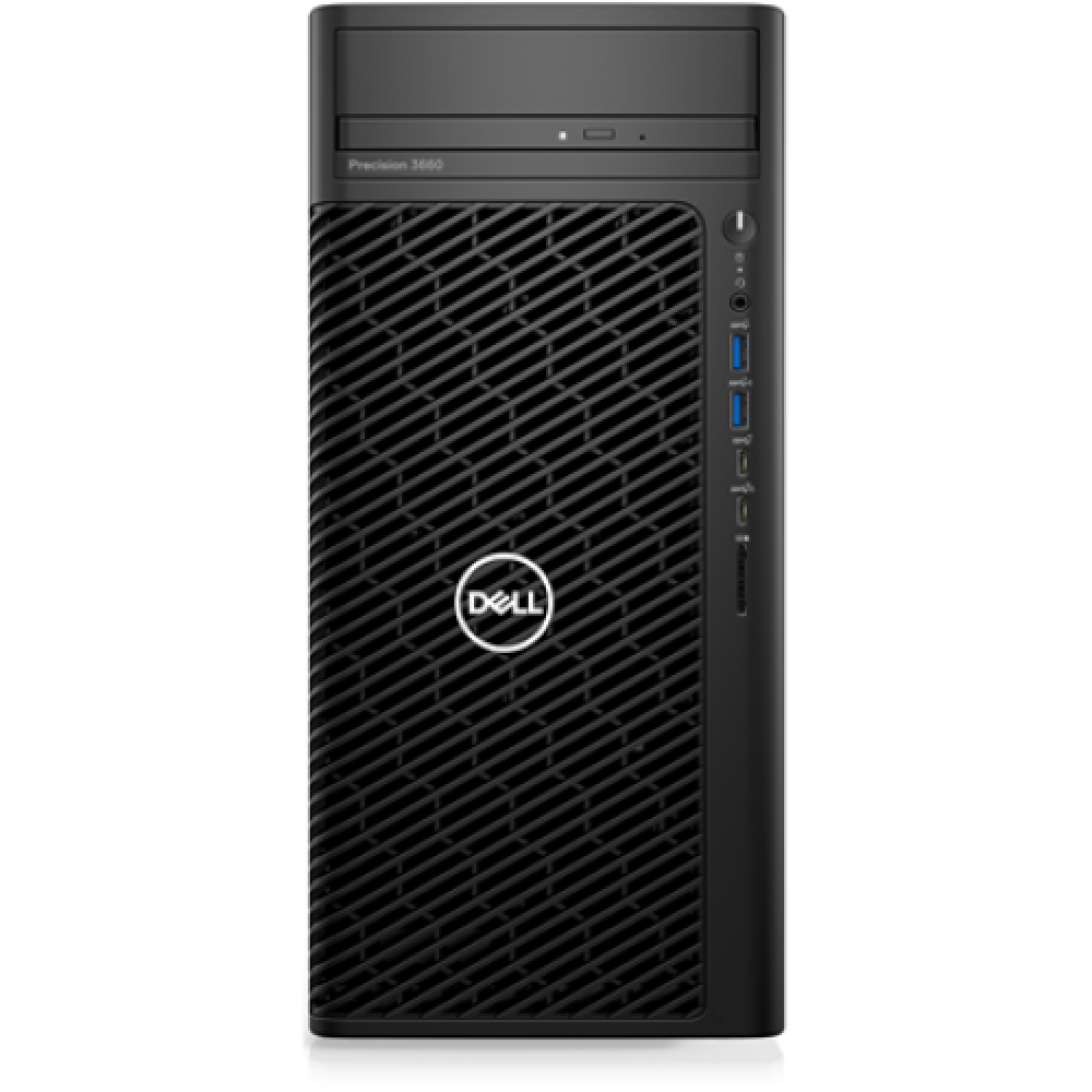 Dell Precision 3660 Desktop, Tower, Intel Core i7, i7-12700, Internal memory 8 GB, DDR5 non-ECC, SSD 256 GB, Nvidia T400 FH, No Optical drive, Keyboard language No keyboard, Windows 11 Pro, Warranty 36 month(s), Basic OnSite