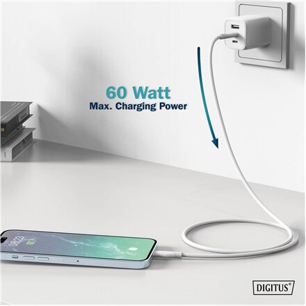 Digitus , Silicone Connection Cable , AK-300341-010-W , USB-C to USB-C