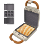Cecotec Sandwich Maker , RocknToast Retro One Beige , 700 W , Number of plates 3 , Beige