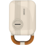 Cecotec Sandwich Maker , RocknToast Retro One Beige , 700 W , Number of plates 3 , Beige