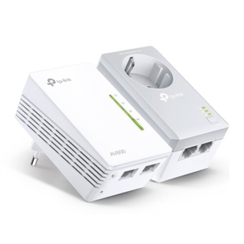TP-LINK , AV600 Powerline Wi-Fi Kit , TL-WPA4226 KIT , 10/100 Mbit/s , Ethernet LAN (RJ-45) ports 4 , 802.11n , Wi-Fi data rate (max) 300 Mbit/s , Data transfer rate (max) 600 Mbit/s , Extra socket