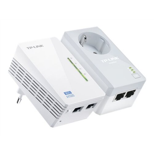 TP-LINK , AV600 Powerline Wi-Fi Kit , TL-WPA4226 KIT , 10/100 Mbit/s , Ethernet LAN (RJ-45) ports 4 , 802.11n , Wi-Fi data rate (max) 300 Mbit/s , Data transfer rate (max) 600 Mbit/s , Extra socket