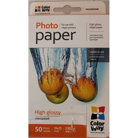 SALE OUT. , High Glossy Photo Paper , 230 g/m² , 10x15 , DAMAGED PACKAGING
